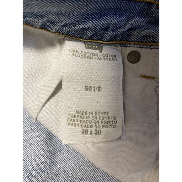 Vintage‎ Levi's 501xx Jeans Mens' Size 36x30 Button Fly Blue Denim L5155 537303 - Picture 3 of 6
